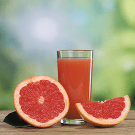 Glass of grapefruit juice